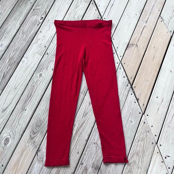 Neiman Marcus Women's Red 100% Cashmere Pants Size L 37" Waist - Picture 1 of 6